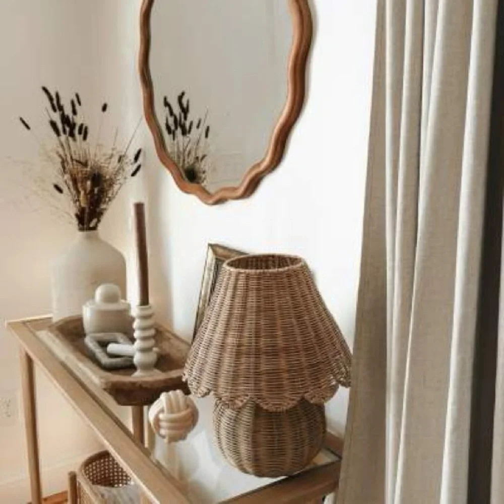 / Table Lamp with Woven Base and Woven Shade - Studio McGee